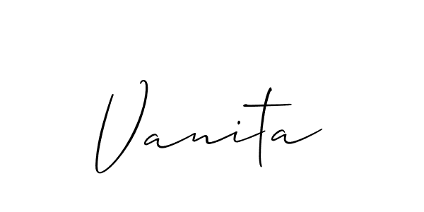 It looks lik you need a new signature style for name Vanita. Design unique handwritten (Allison_Script) signature with our free signature maker in just a few clicks. Vanita signature style 2 images and pictures png