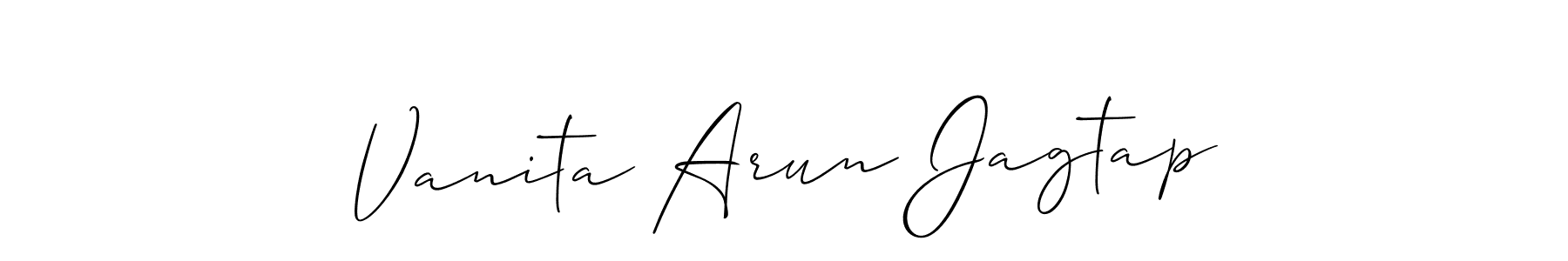Check out images of Autograph of Vanita Arun Jagtap name. Actor Vanita Arun Jagtap Signature Style. Allison_Script is a professional sign style online. Vanita Arun Jagtap signature style 2 images and pictures png
