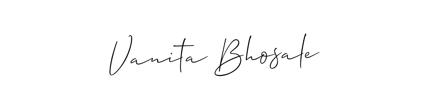 Make a short Vanita Bhosale signature style. Manage your documents anywhere anytime using Allison_Script. Create and add eSignatures, submit forms, share and send files easily. Vanita Bhosale signature style 2 images and pictures png