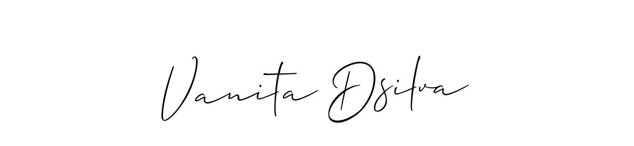 Best and Professional Signature Style for Vanita Dsilva. Allison_Script Best Signature Style Collection. Vanita Dsilva signature style 2 images and pictures png