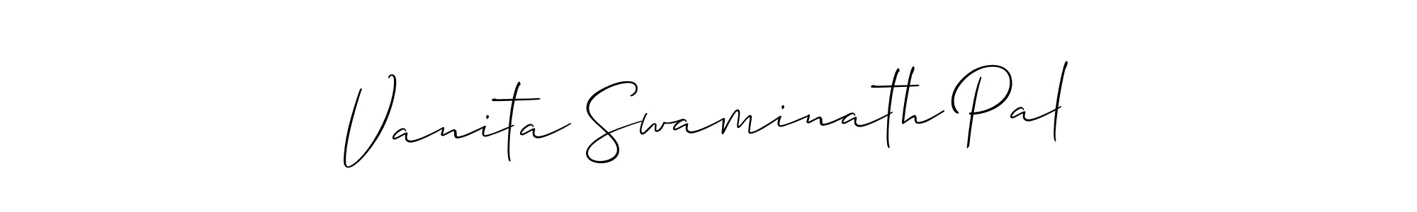 Similarly Allison_Script is the best handwritten signature design. Signature creator online .You can use it as an online autograph creator for name Vanita Swaminath Pal. Vanita Swaminath Pal signature style 2 images and pictures png