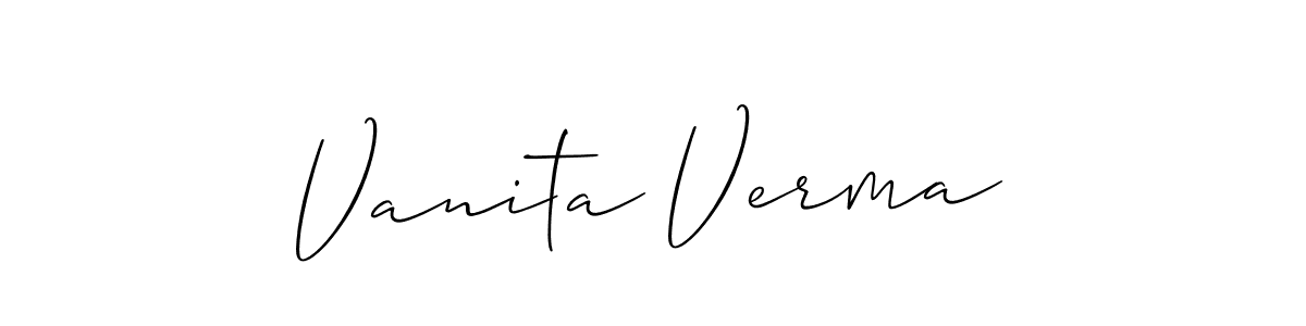 Best and Professional Signature Style for Vanita Verma. Allison_Script Best Signature Style Collection. Vanita Verma signature style 2 images and pictures png