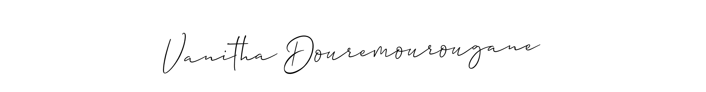 Also You can easily find your signature by using the search form. We will create Vanitha Douremourougane name handwritten signature images for you free of cost using Allison_Script sign style. Vanitha Douremourougane signature style 2 images and pictures png