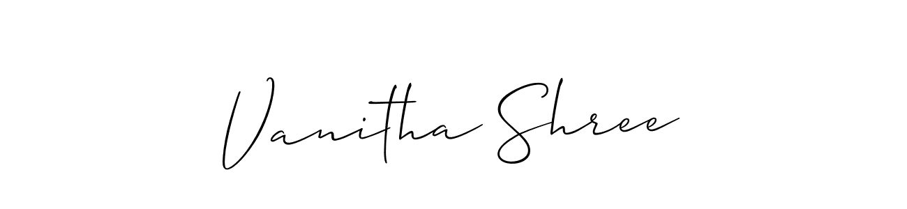 Make a beautiful signature design for name Vanitha Shree. Use this online signature maker to create a handwritten signature for free. Vanitha Shree signature style 2 images and pictures png