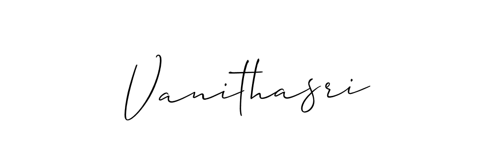 The best way (Allison_Script) to make a short signature is to pick only two or three words in your name. The name Vanithasri include a total of six letters. For converting this name. Vanithasri signature style 2 images and pictures png