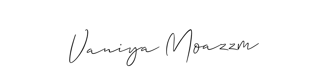 Also we have Vaniya Moazzm name is the best signature style. Create professional handwritten signature collection using Allison_Script autograph style. Vaniya Moazzm signature style 2 images and pictures png