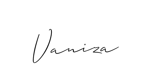 if you are searching for the best signature style for your name Vaniza. so please give up your signature search. here we have designed multiple signature styles  using Allison_Script. Vaniza signature style 2 images and pictures png