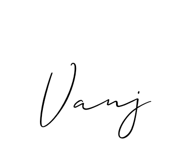 How to Draw Vanj signature style? Allison_Script is a latest design signature styles for name Vanj. Vanj signature style 2 images and pictures png