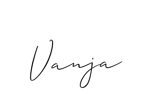 Allison_Script is a professional signature style that is perfect for those who want to add a touch of class to their signature. It is also a great choice for those who want to make their signature more unique. Get Vanja name to fancy signature for free. Vanja signature style 2 images and pictures png