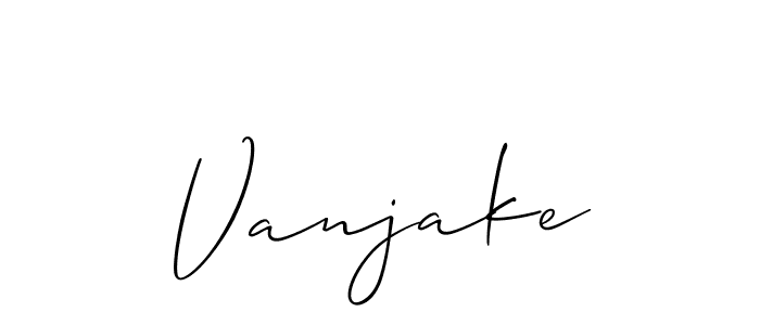 Also we have Vanjake name is the best signature style. Create professional handwritten signature collection using Allison_Script autograph style. Vanjake signature style 2 images and pictures png