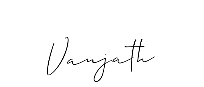 The best way (Allison_Script) to make a short signature is to pick only two or three words in your name. The name Vanjath include a total of six letters. For converting this name. Vanjath signature style 2 images and pictures png