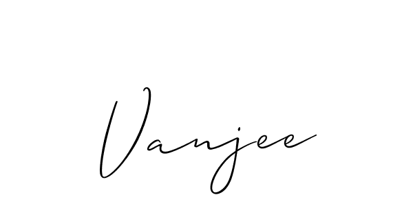 Make a beautiful signature design for name Vanjee. With this signature (Allison_Script) style, you can create a handwritten signature for free. Vanjee signature style 2 images and pictures png
