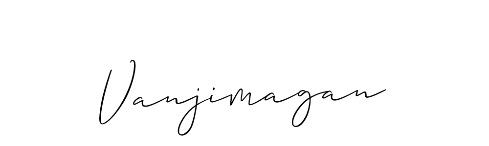 It looks lik you need a new signature style for name Vanjimagan. Design unique handwritten (Allison_Script) signature with our free signature maker in just a few clicks. Vanjimagan signature style 2 images and pictures png
