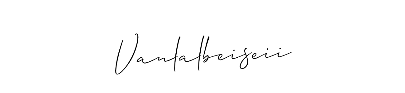 Vanlalbeiseii stylish signature style. Best Handwritten Sign (Allison_Script) for my name. Handwritten Signature Collection Ideas for my name Vanlalbeiseii. Vanlalbeiseii signature style 2 images and pictures png