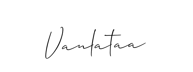 Vanlataa stylish signature style. Best Handwritten Sign (Allison_Script) for my name. Handwritten Signature Collection Ideas for my name Vanlataa. Vanlataa signature style 2 images and pictures png