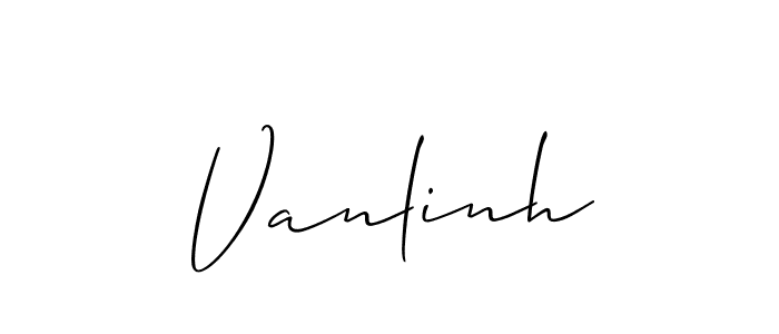 Vanlinh stylish signature style. Best Handwritten Sign (Allison_Script) for my name. Handwritten Signature Collection Ideas for my name Vanlinh. Vanlinh signature style 2 images and pictures png