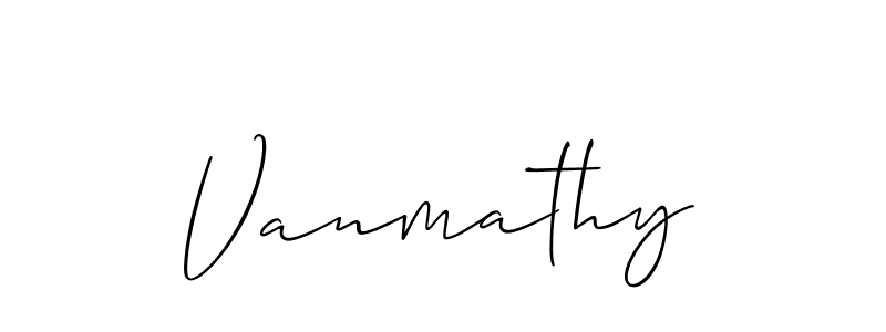 It looks lik you need a new signature style for name Vanmathy. Design unique handwritten (Allison_Script) signature with our free signature maker in just a few clicks. Vanmathy signature style 2 images and pictures png