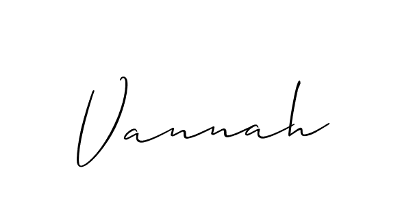 How to make Vannah signature? Allison_Script is a professional autograph style. Create handwritten signature for Vannah name. Vannah signature style 2 images and pictures png