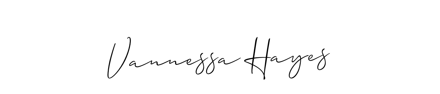 Also we have Vannessa Hayes name is the best signature style. Create professional handwritten signature collection using Allison_Script autograph style. Vannessa Hayes signature style 2 images and pictures png