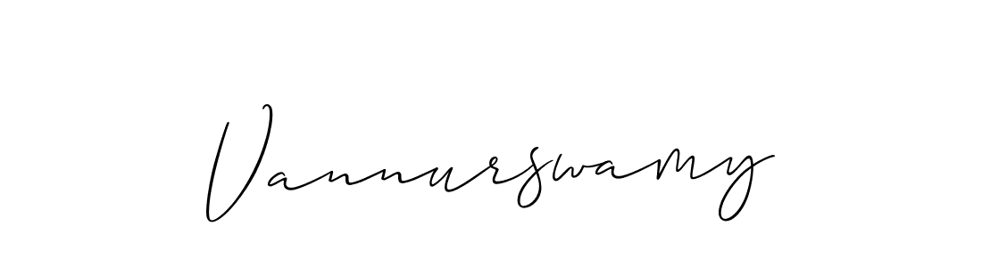 Allison_Script is a professional signature style that is perfect for those who want to add a touch of class to their signature. It is also a great choice for those who want to make their signature more unique. Get Vannurswamy name to fancy signature for free. Vannurswamy signature style 2 images and pictures png