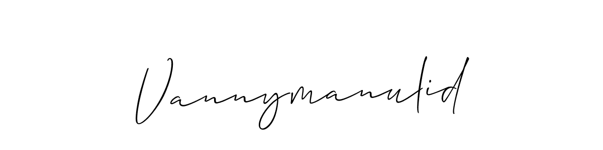 How to Draw Vannymanulid signature style? Allison_Script is a latest design signature styles for name Vannymanulid. Vannymanulid signature style 2 images and pictures png
