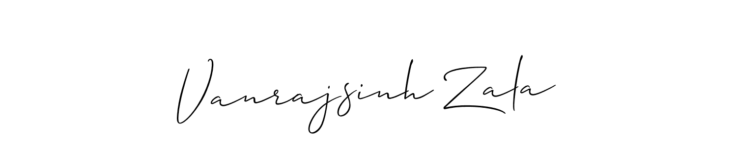 Design your own signature with our free online signature maker. With this signature software, you can create a handwritten (Allison_Script) signature for name Vanrajsinh Zala. Vanrajsinh Zala signature style 2 images and pictures png