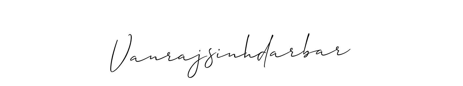 It looks lik you need a new signature style for name Vanrajsinhdarbar. Design unique handwritten (Allison_Script) signature with our free signature maker in just a few clicks. Vanrajsinhdarbar signature style 2 images and pictures png