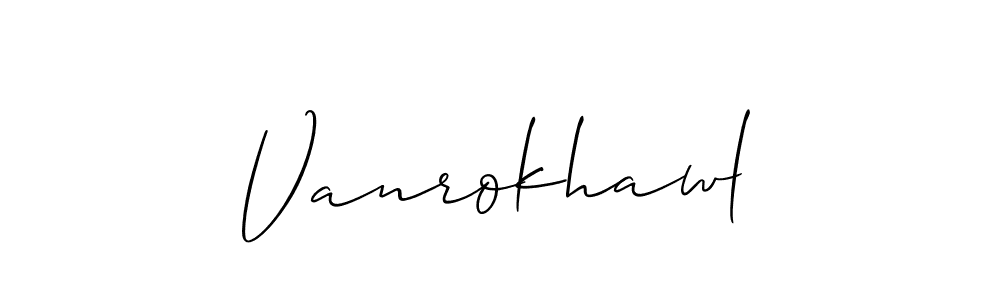 Create a beautiful signature design for name Vanrokhawl. With this signature (Allison_Script) fonts, you can make a handwritten signature for free. Vanrokhawl signature style 2 images and pictures png