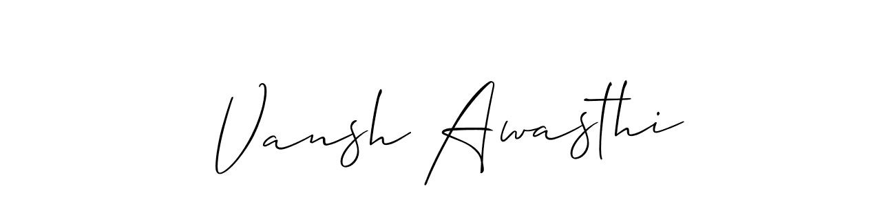 Allison_Script is a professional signature style that is perfect for those who want to add a touch of class to their signature. It is also a great choice for those who want to make their signature more unique. Get Vansh Awasthi name to fancy signature for free. Vansh Awasthi signature style 2 images and pictures png