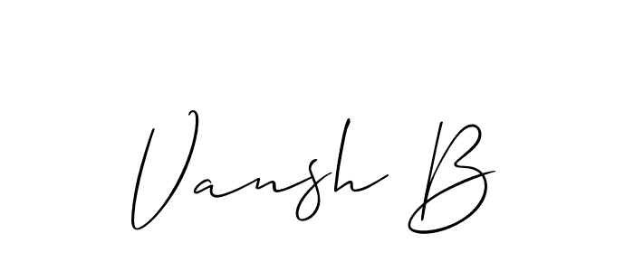 Make a beautiful signature design for name Vansh B. Use this online signature maker to create a handwritten signature for free. Vansh B signature style 2 images and pictures png