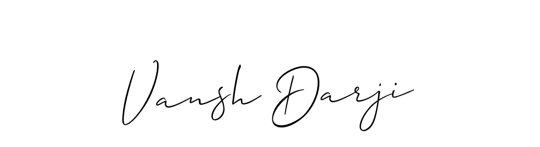 Best and Professional Signature Style for Vansh Darji. Allison_Script Best Signature Style Collection. Vansh Darji signature style 2 images and pictures png