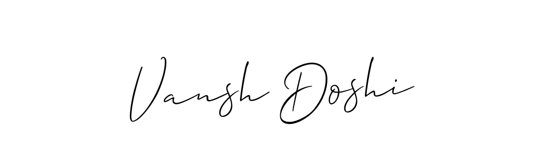 Best and Professional Signature Style for Vansh Doshi. Allison_Script Best Signature Style Collection. Vansh Doshi signature style 2 images and pictures png