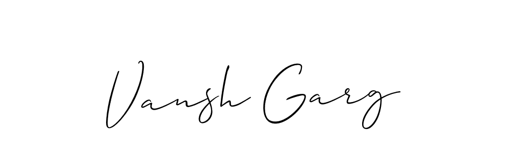 This is the best signature style for the Vansh Garg name. Also you like these signature font (Allison_Script). Mix name signature. Vansh Garg signature style 2 images and pictures png