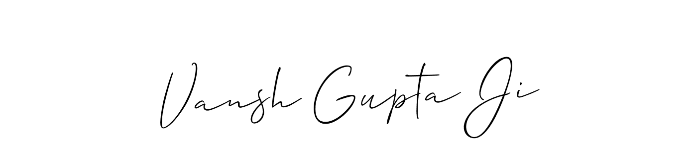 Design your own signature with our free online signature maker. With this signature software, you can create a handwritten (Allison_Script) signature for name Vansh Gupta Ji. Vansh Gupta Ji signature style 2 images and pictures png