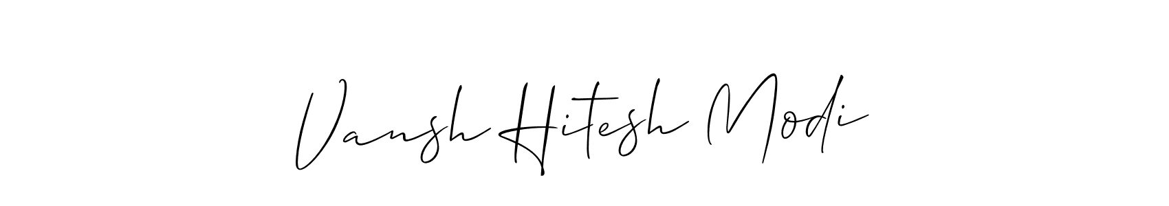 How to make Vansh Hitesh Modi signature? Allison_Script is a professional autograph style. Create handwritten signature for Vansh Hitesh Modi name. Vansh Hitesh Modi signature style 2 images and pictures png