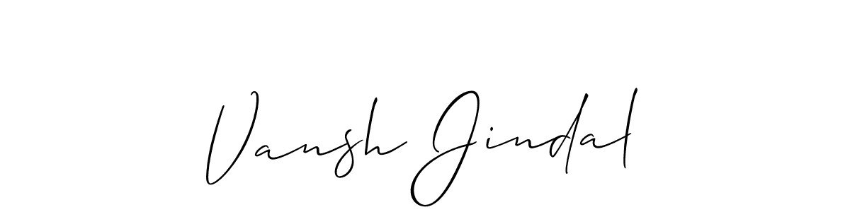 Use a signature maker to create a handwritten signature online. With this signature software, you can design (Allison_Script) your own signature for name Vansh Jindal. Vansh Jindal signature style 2 images and pictures png