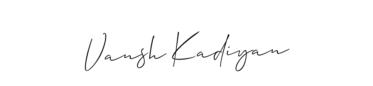 You can use this online signature creator to create a handwritten signature for the name Vansh Kadiyan. This is the best online autograph maker. Vansh Kadiyan signature style 2 images and pictures png