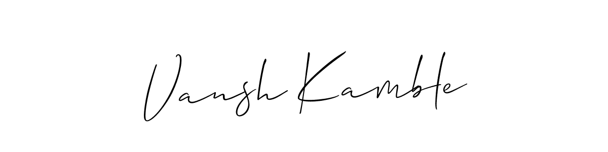 Best and Professional Signature Style for Vansh Kamble. Allison_Script Best Signature Style Collection. Vansh Kamble signature style 2 images and pictures png