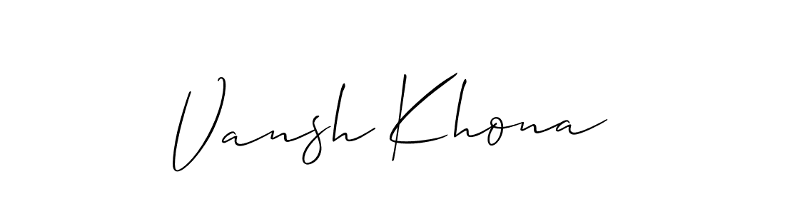 You can use this online signature creator to create a handwritten signature for the name Vansh Khona. This is the best online autograph maker. Vansh Khona signature style 2 images and pictures png