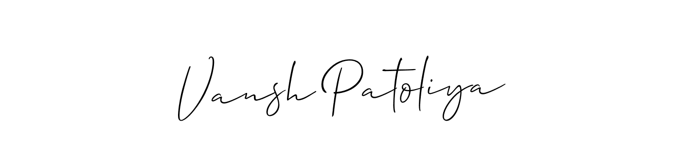 Here are the top 10 professional signature styles for the name Vansh Patoliya. These are the best autograph styles you can use for your name. Vansh Patoliya signature style 2 images and pictures png