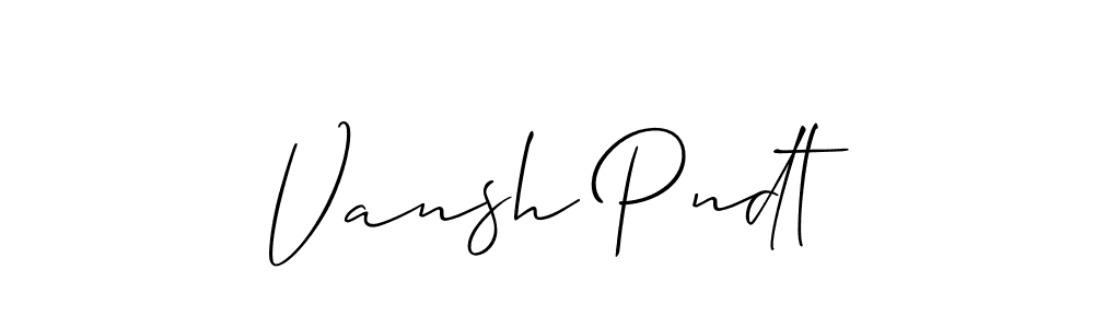 How to Draw Vansh Pndt signature style? Allison_Script is a latest design signature styles for name Vansh Pndt. Vansh Pndt signature style 2 images and pictures png