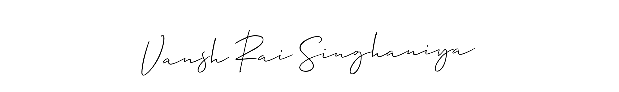 How to make Vansh Rai Singhaniya signature? Allison_Script is a professional autograph style. Create handwritten signature for Vansh Rai Singhaniya name. Vansh Rai Singhaniya signature style 2 images and pictures png