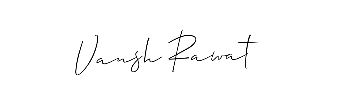 How to make Vansh Rawat signature? Allison_Script is a professional autograph style. Create handwritten signature for Vansh Rawat name. Vansh Rawat signature style 2 images and pictures png