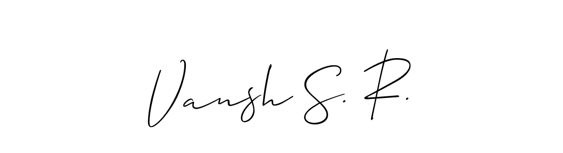 How to Draw Vansh S. R. signature style? Allison_Script is a latest design signature styles for name Vansh S. R.. Vansh S. R. signature style 2 images and pictures png