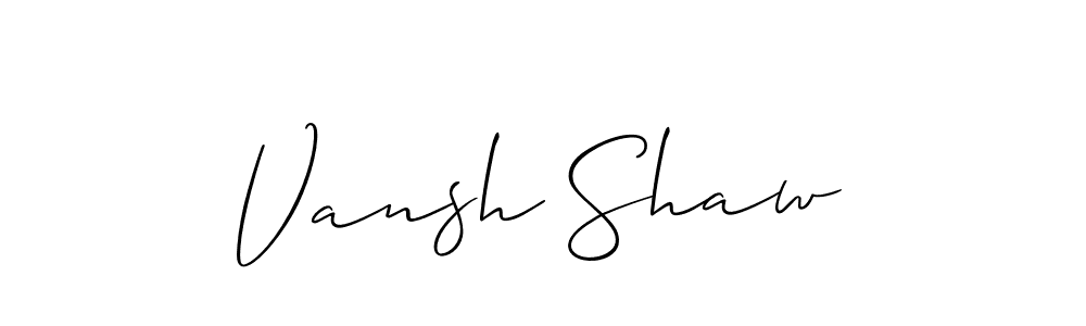 if you are searching for the best signature style for your name Vansh Shaw. so please give up your signature search. here we have designed multiple signature styles  using Allison_Script. Vansh Shaw signature style 2 images and pictures png