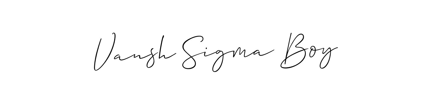 How to make Vansh Sigma Boy signature? Allison_Script is a professional autograph style. Create handwritten signature for Vansh Sigma Boy name. Vansh Sigma Boy signature style 2 images and pictures png