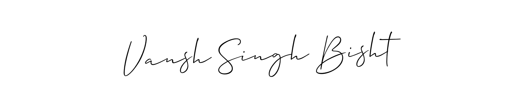 How to make Vansh Singh Bisht signature? Allison_Script is a professional autograph style. Create handwritten signature for Vansh Singh Bisht name. Vansh Singh Bisht signature style 2 images and pictures png