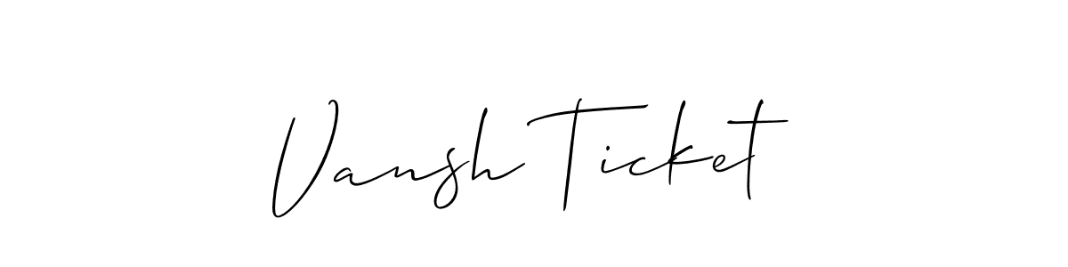 Make a beautiful signature design for name Vansh Ticket. Use this online signature maker to create a handwritten signature for free. Vansh Ticket signature style 2 images and pictures png