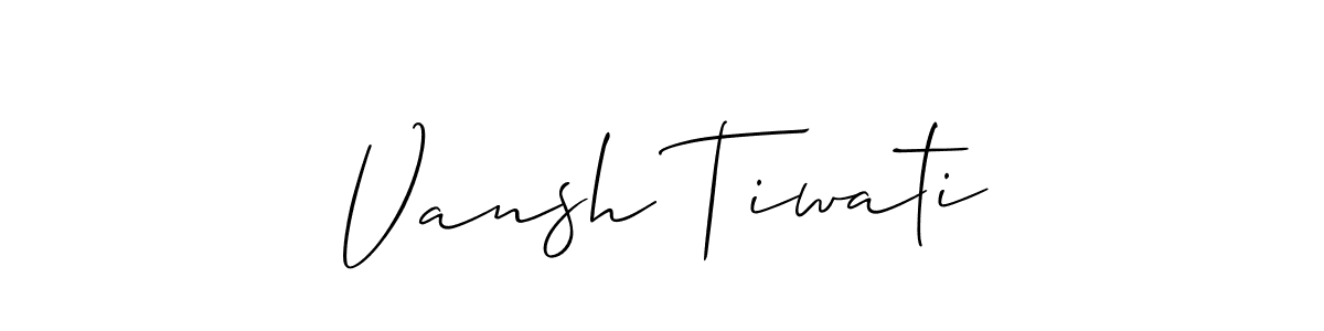 How to Draw Vansh Tiwati signature style? Allison_Script is a latest design signature styles for name Vansh Tiwati. Vansh Tiwati signature style 2 images and pictures png