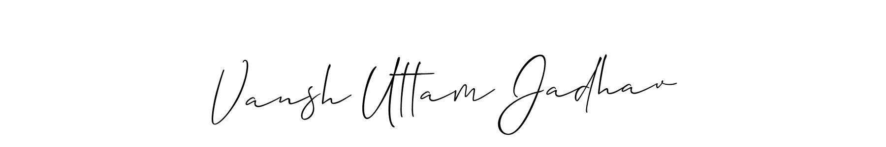 How to make Vansh Uttam Jadhav signature? Allison_Script is a professional autograph style. Create handwritten signature for Vansh Uttam Jadhav name. Vansh Uttam Jadhav signature style 2 images and pictures png